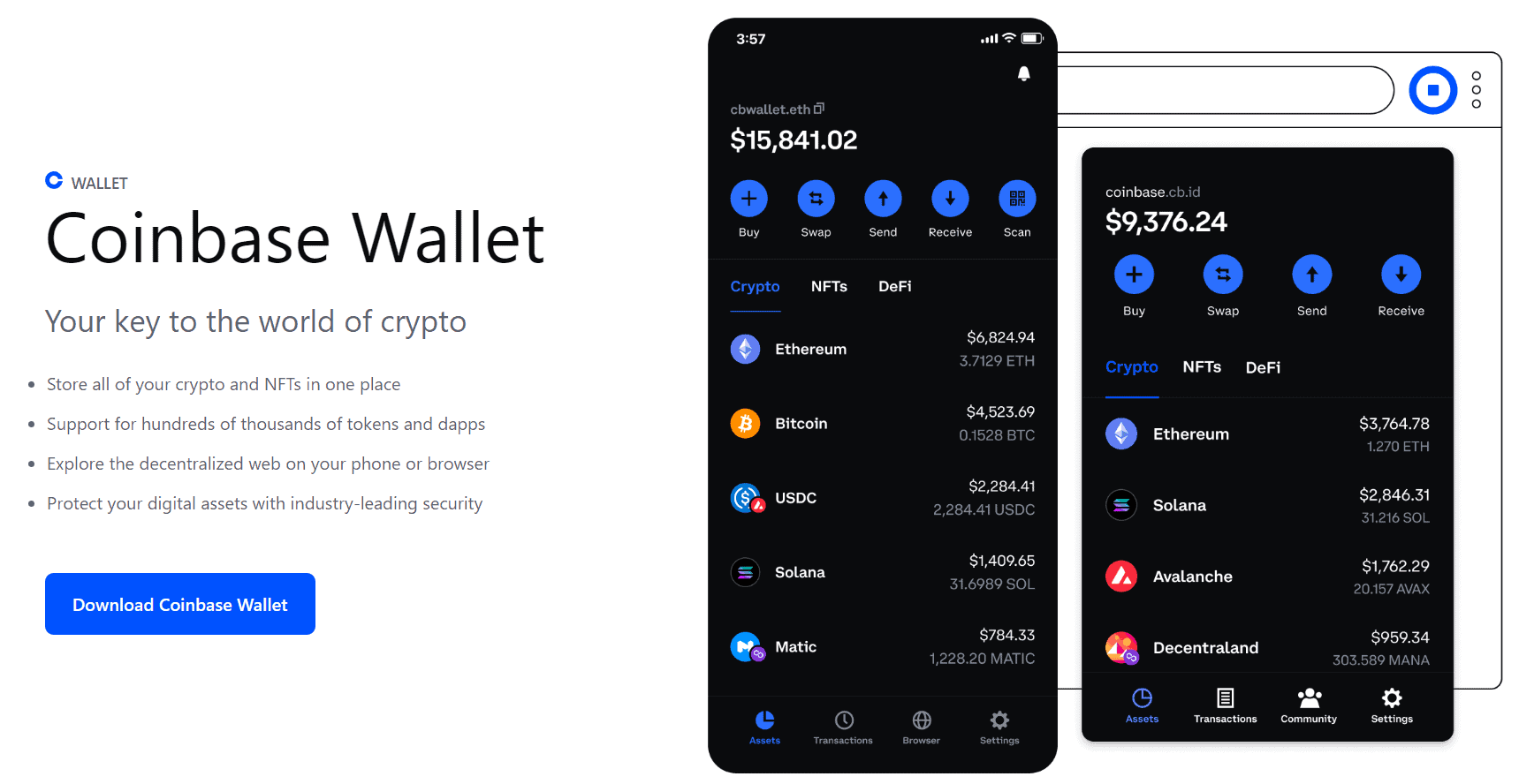 difference between coinbase and wallet